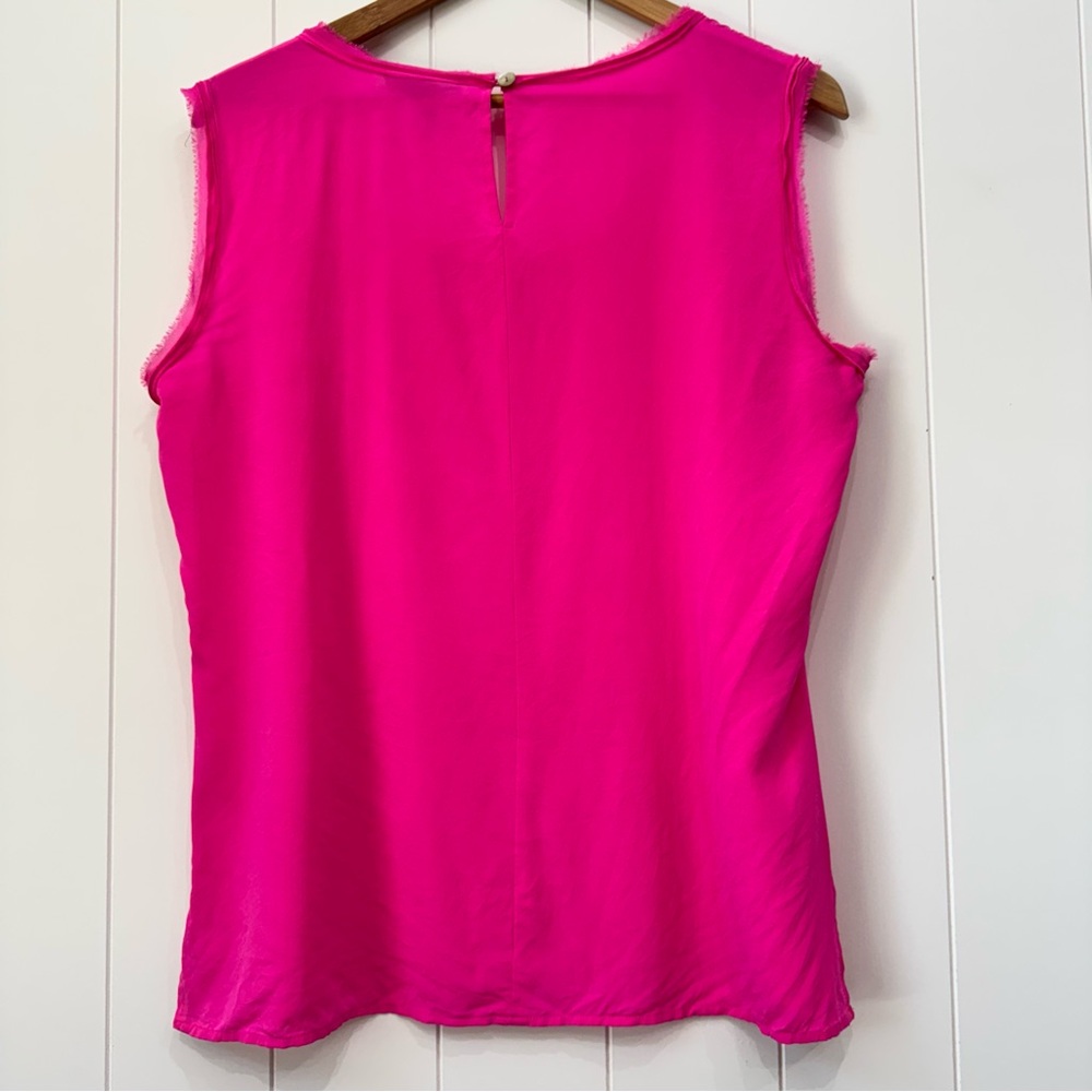 St John Silk Blend Sleeveless Blouse Top Pink Women’s Size 12 - Picture 6 of 13